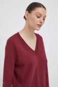 Светр з домішкою вовни Pepe Jeans жіночий колір бордовий легкий