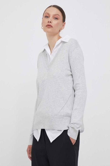 Светр з домішкою вовни Pepe Jeans DONNA жіночий колір сірий легкий