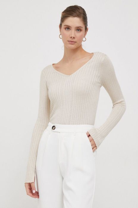 Светр з домішкою вовни Pepe Jeans Elix жіночий колір бежевий легкий