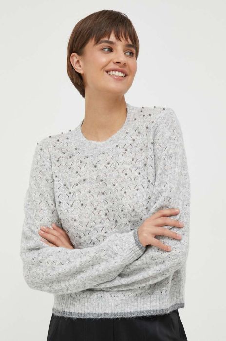 Светр з домішкою вовни Pepe Jeans жіночий колір сірий легкий (3674399)