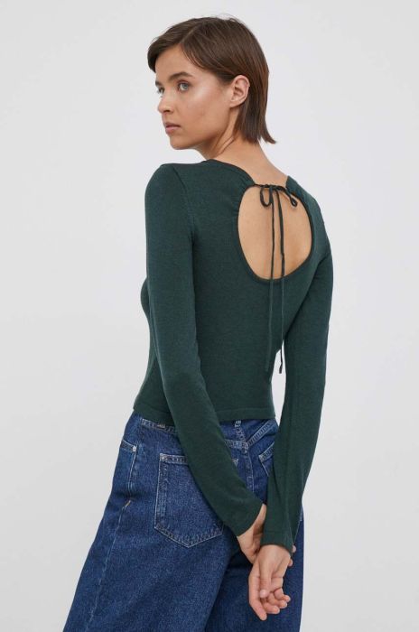 Светр з домішкою вовни Pepe Jeans жіночий колір зелений легкий (3520447)