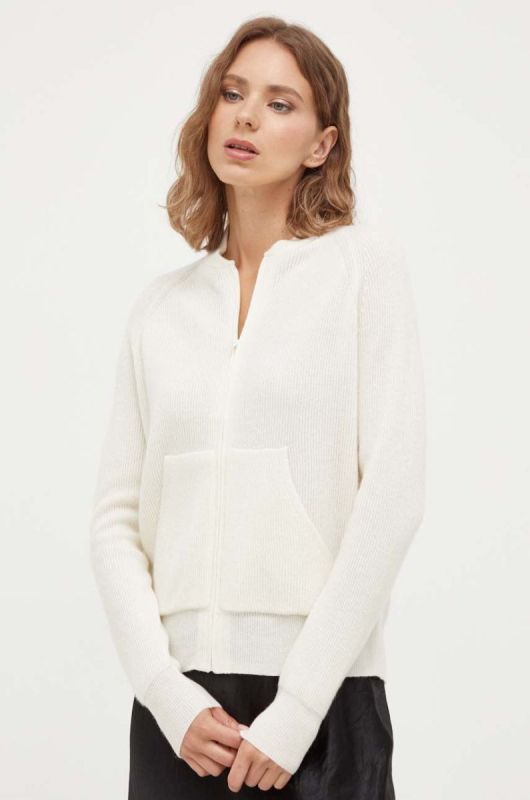 Кардиган з домішкою вовни Max Mara Leisure колір бежевий легкий