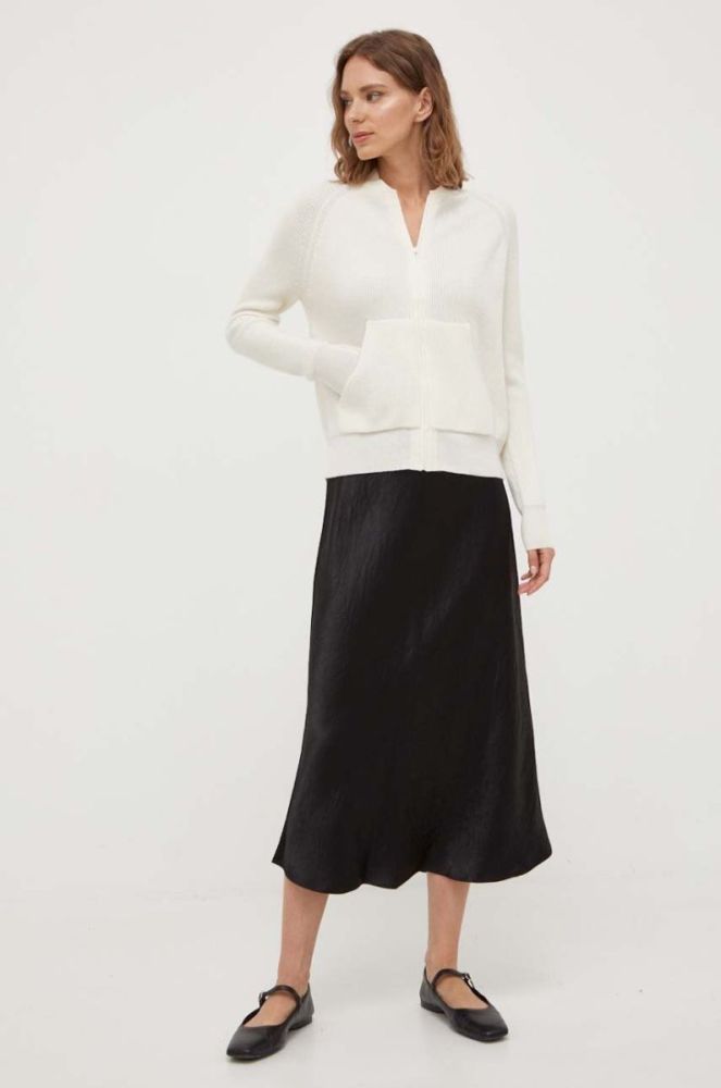 Кардиган з домішкою вовни Max Mara Leisure колір бежевий легкий фото 2