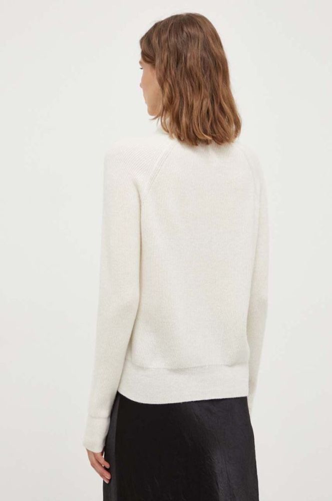 Кардиган з домішкою вовни Max Mara Leisure колір бежевий легкий фото 3
