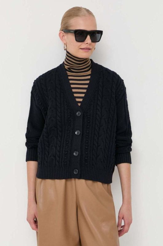 Вовняний кардиган Max Mara Leisure колір синій