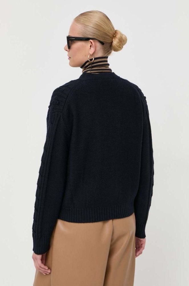 Вовняний кардиган Max Mara Leisure колір синій фото 3