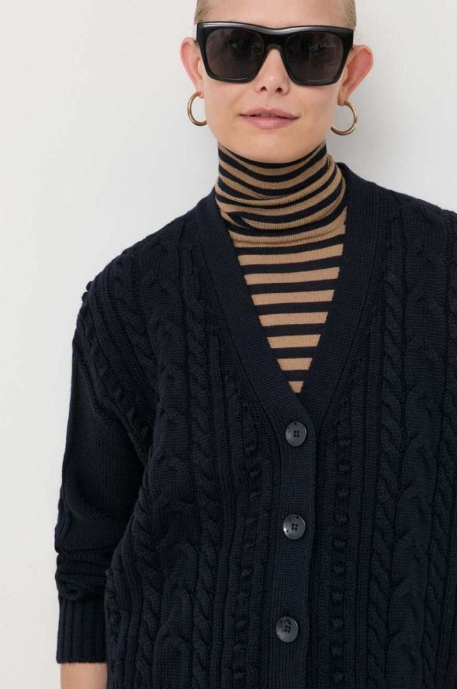 Вовняний кардиган Max Mara Leisure колір синій фото 4