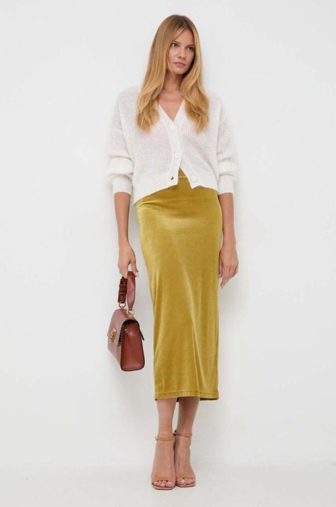 Вовняний кардиган Max Mara Leisure колір бежевий легкий фото 2