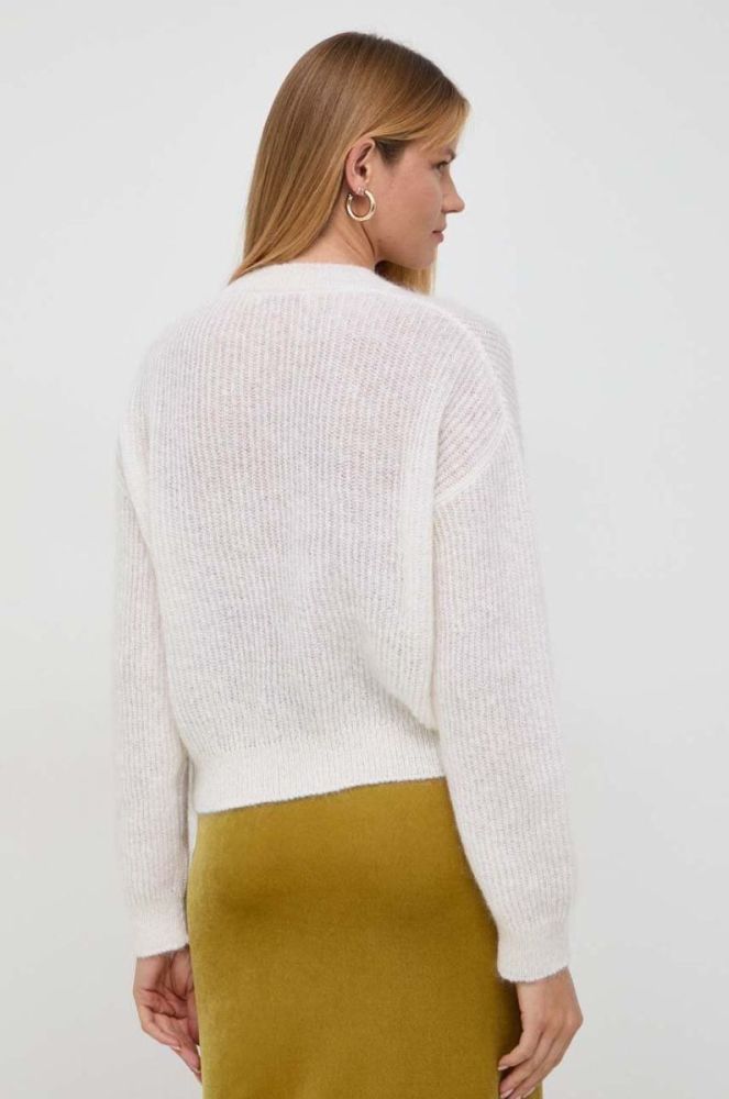 Вовняний кардиган Max Mara Leisure колір бежевий легкий фото 3