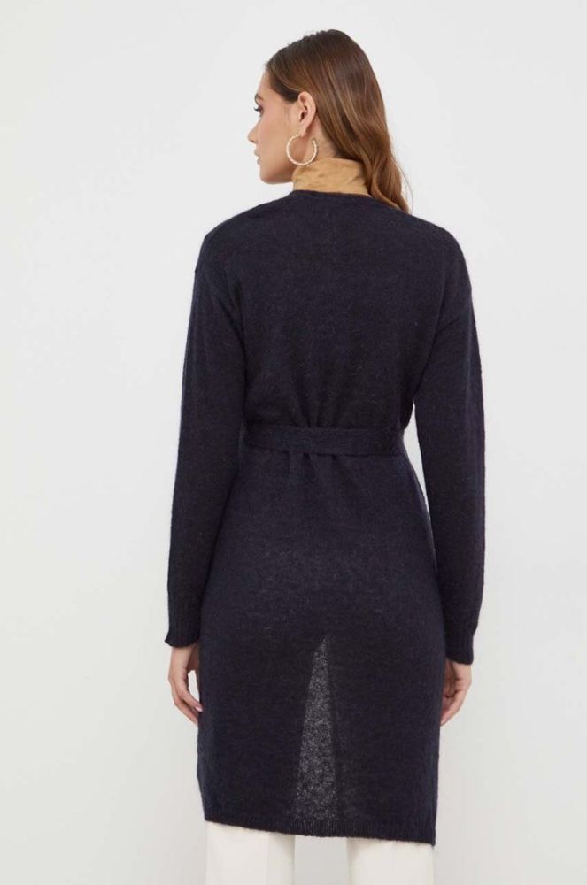 Вовняний кардиган Max Mara Leisure колір синій легкий фото 3