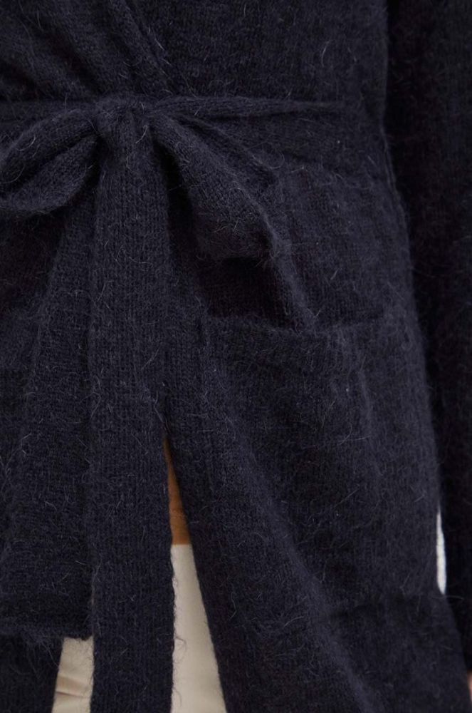 Вовняний кардиган Max Mara Leisure колір синій легкий фото 5