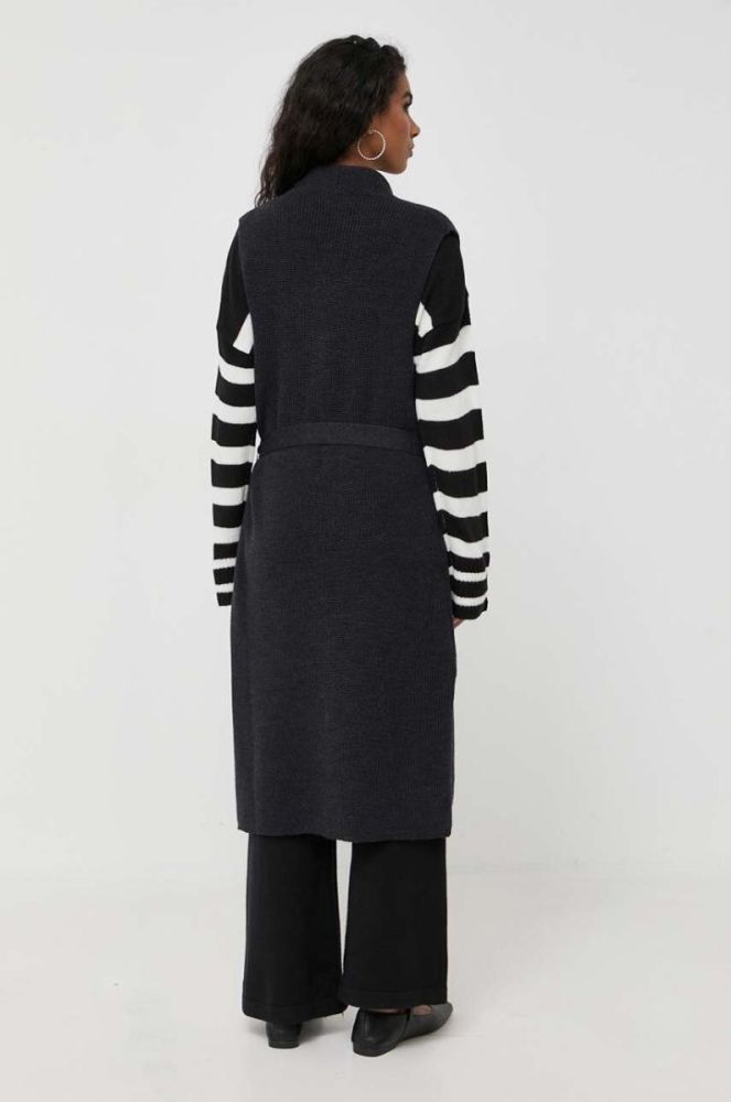 Вовняний кардиган Max Mara Leisure колір сірий фото 3