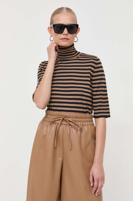 Вовняний светр Max Mara Leisure жіночий колір синій легкий гольф