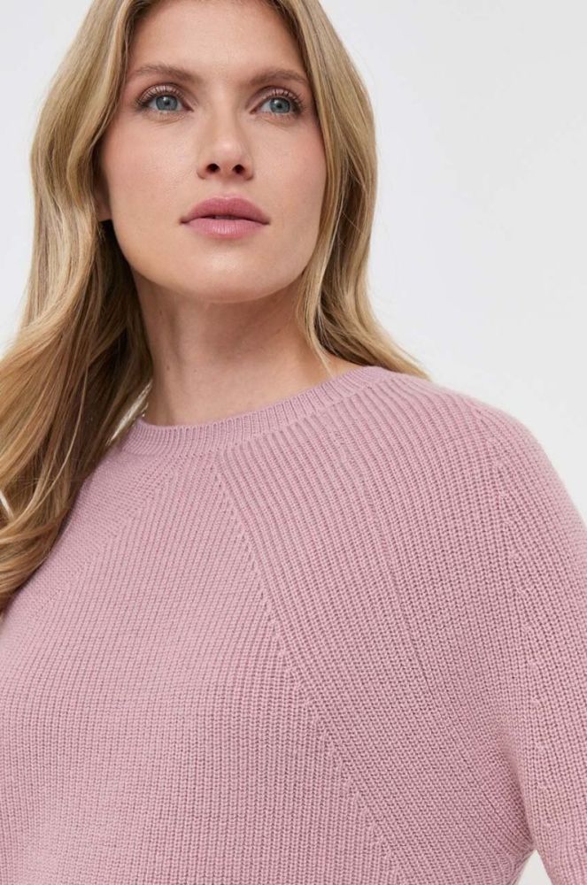 Вовняний светр Max Mara Leisure жіночий колір рожевий легкий фото 4