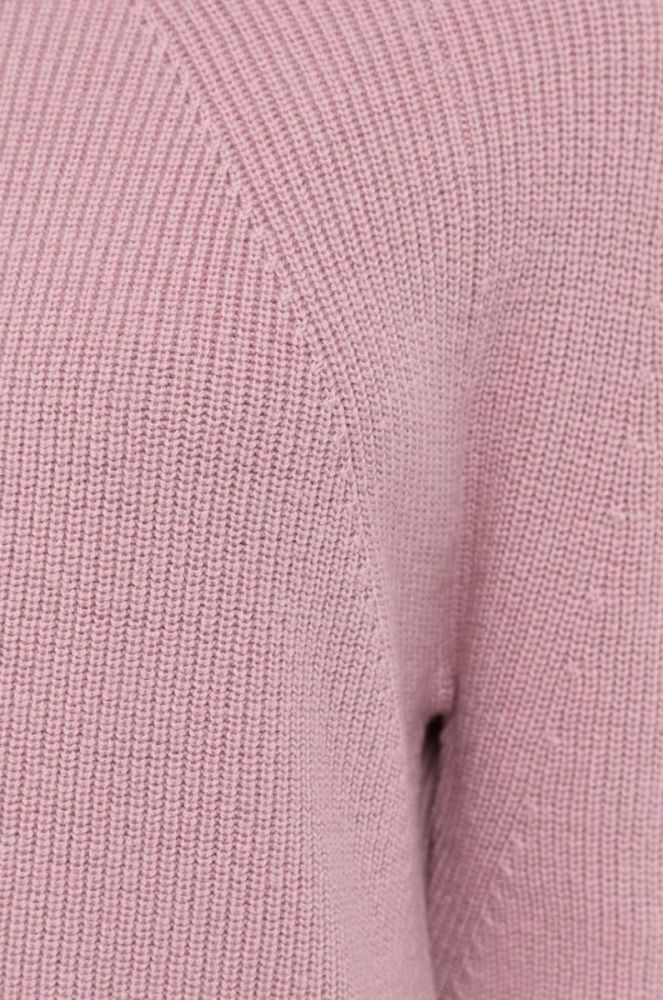 Вовняний светр Max Mara Leisure жіночий колір рожевий легкий фото 5