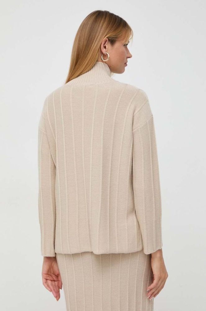Вовняний светр Max Mara Leisure жіночий колір бежевий легкий гольф (3606384) фото 3