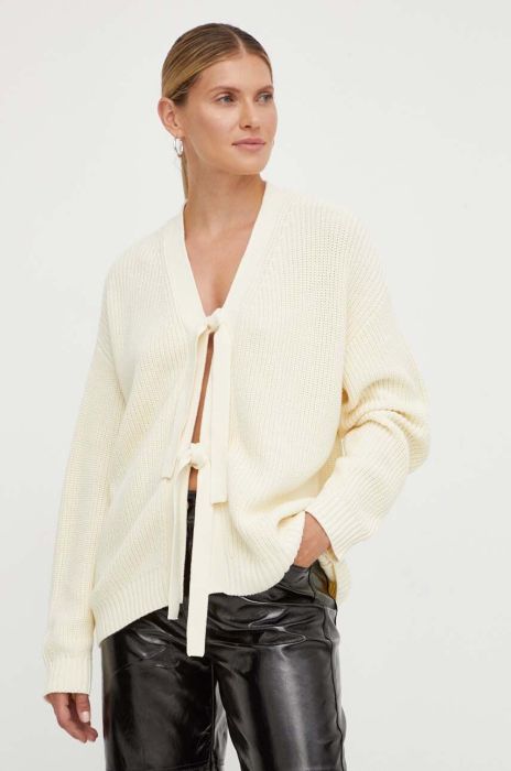 Бавовняний кардиган R?sum? колір бежевий