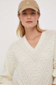 Вовняний светр United Colors of Benetton жіночий колір бежевий легкий (3689123)