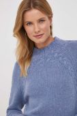Вовняний светр United Colors of Benetton жіночий легкий колір блакитний (3689130)