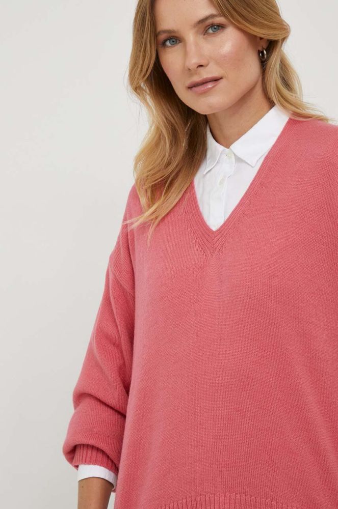 Вовняний светр United Colors of Benetton жіночий колір рожевий (3512826)