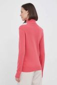 Вовняний светр United Colors of Benetton жіночий колір рожевий легкий гольф (3426164)