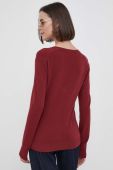 Вовняний светр United Colors of Benetton жіночий колір бордовий легкий