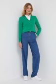 Вовняний светр United Colors of Benetton жіночий колір зелений легкий (3410916)