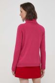 Светр з домішкою вовни United Colors of Benetton жіночий колір рожевий легкий гольф (3422078)