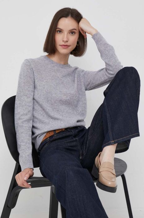 Вовняний светр United Colors of Benetton жіночий колір сірий легкий (3416594)