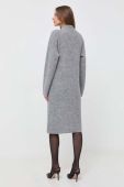 Сукня з домішкою вовни Boss Orange BOSS ORANGE колір сірий mini пряма