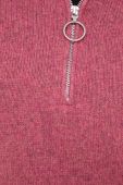 Вовняний светр United Colors of Benetton жіночий колір рожевий півгольф