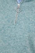 Вовняний светр United Colors of Benetton жіночий  півгольф колір блакитний