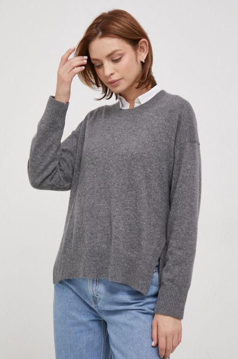 Светр з кашеміру United Colors of Benetton колір сірий легкий (3606415)