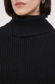 Вовняний светр United Colors of Benetton жіночий колір чорний гольф