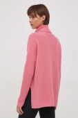 Вовняний светр United Colors of Benetton жіночий колір рожевий гольф (3676567)