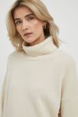 Вовняний светр United Colors of Benetton жіночий колір бежевий легкий гольф (3622329)