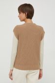 Вовняний жилет United Colors of Benetton колір коричневий легкий (3674444)