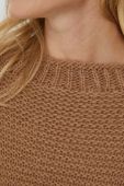 Светр з домішкою вовни United Colors of Benetton жіночий колір коричневий