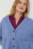Кардиган з домішкою вовни United Colors of Benetton легкий колір блакитний (3679313)