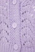 Кардиган з домішкою вовни United Colors of Benetton колір фіолетовий