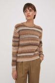 Вовняний светр United Colors of Benetton жіночий колір коричневий (3676586)