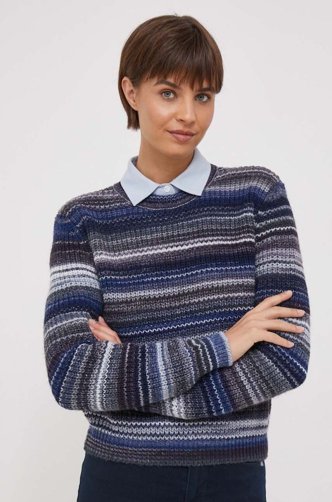 Вовняний светр United Colors of Benetton жіночий колір синій (3676591)