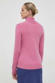 Светр з домішкою вовни Sisley жіночий колір рожевий легкий гольф (3618891)