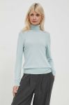 Светр з домішкою вовни Sisley жіночий колір бірюзовий легкий гольф