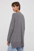 Кардиган з домішкою вовни Sisley колір сірий легкий (3622352)