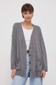 Кардиган з домішкою вовни Sisley колір сірий легкий (3622352)