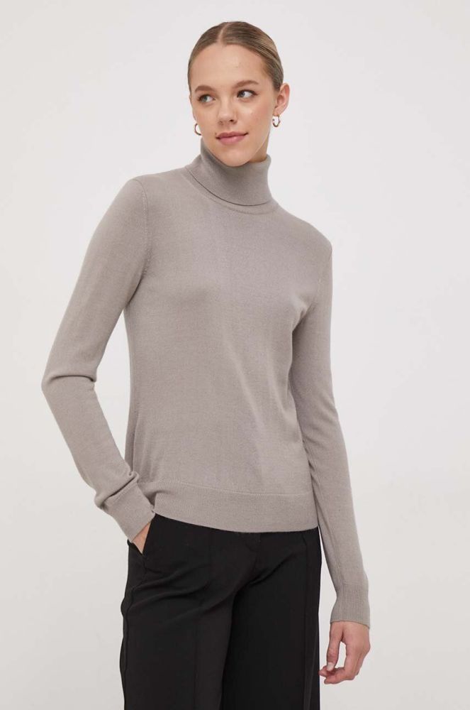 Вовняний светр Sisley жіночий колір бежевий легкий гольф