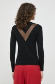 Светр з домішкою вовни Sisley жіночий колір чорний легкий (3642564)