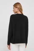 Вовняний светр Sisley жіночий колір чорний легкий (3615051)