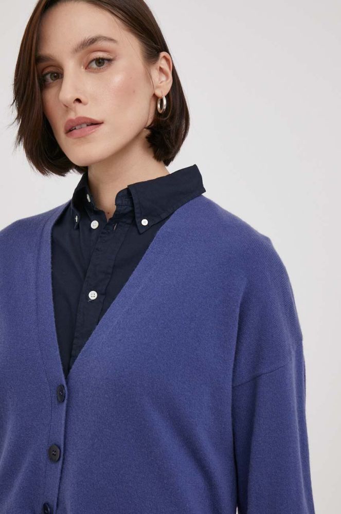 Вовняний светр Sisley жіночий колір фіолетовий легкий (3645592)